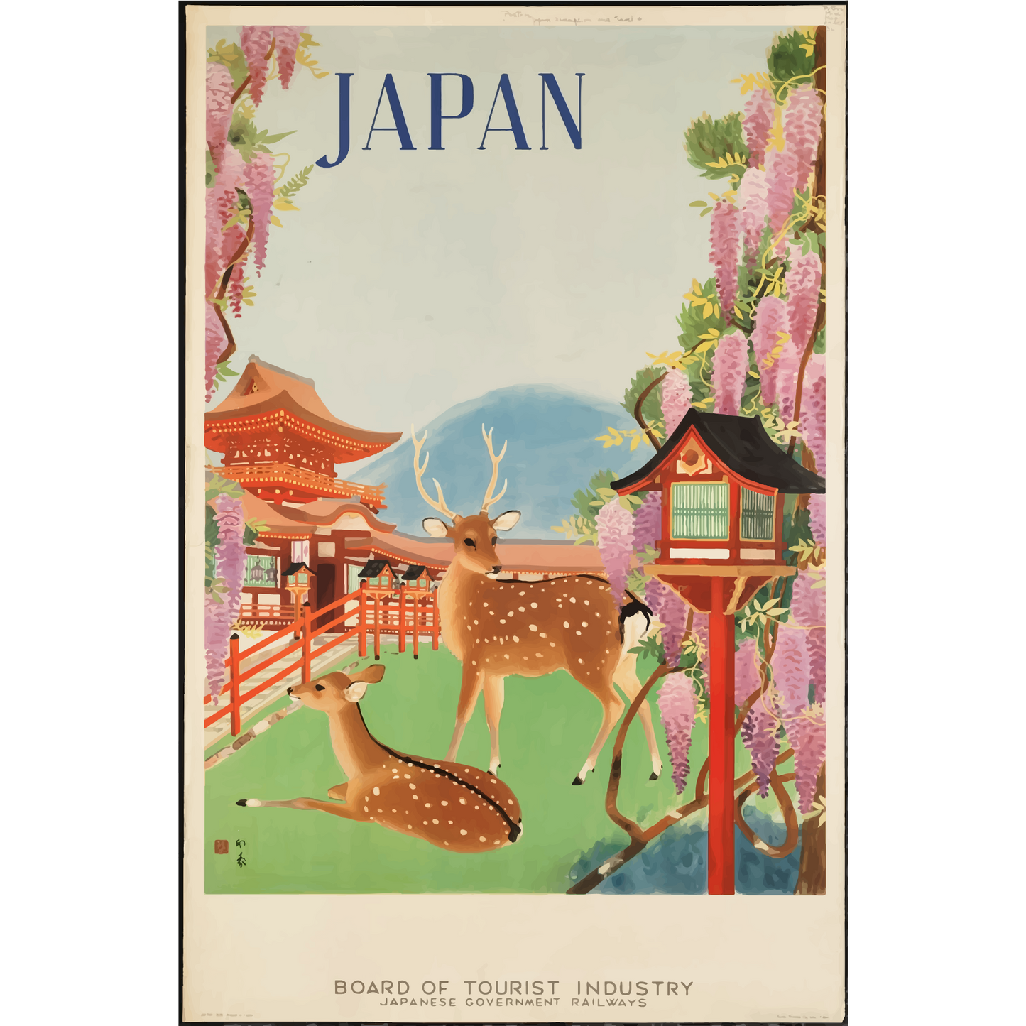 Vintage Travel Poster Japan