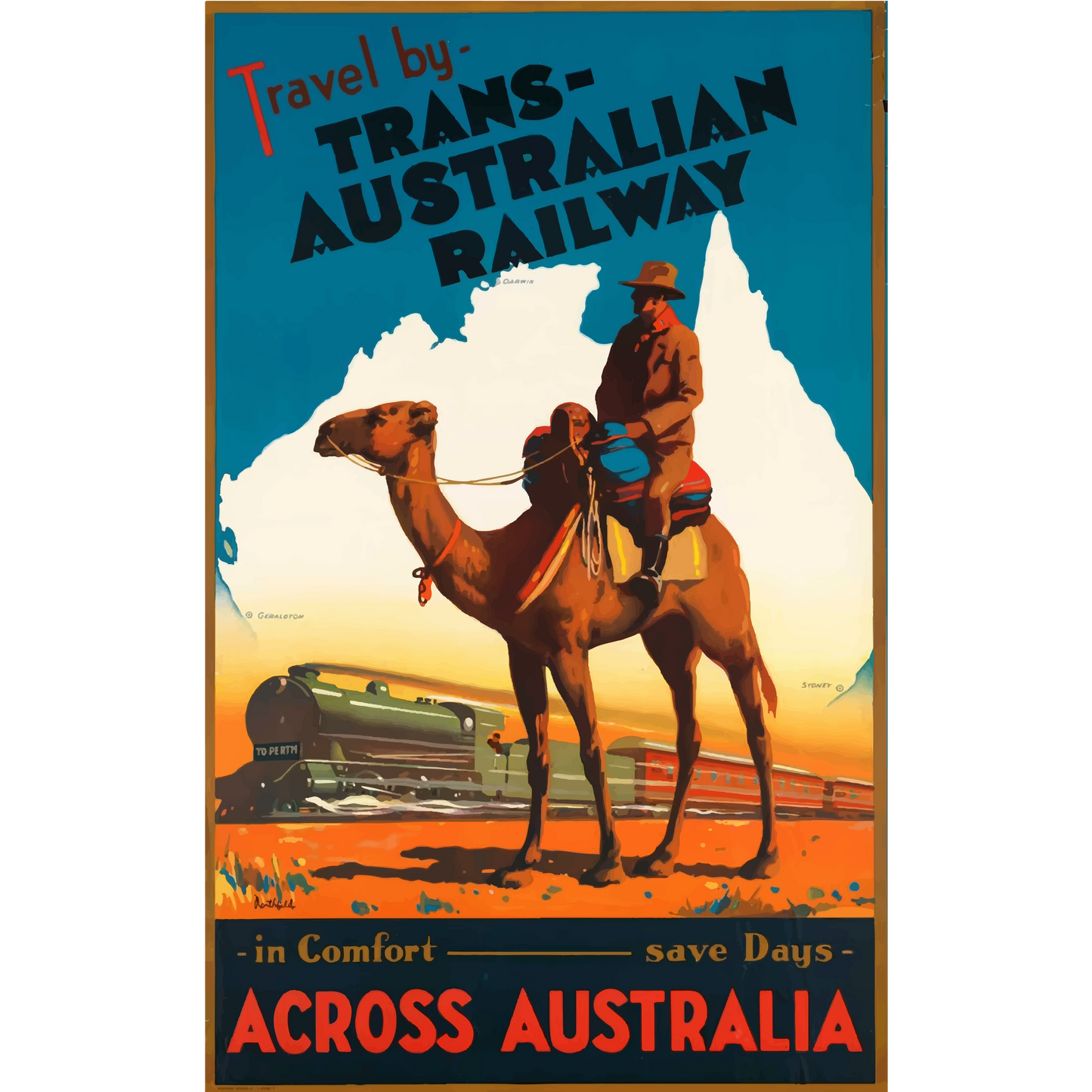 Vintage Travel Poster Australia