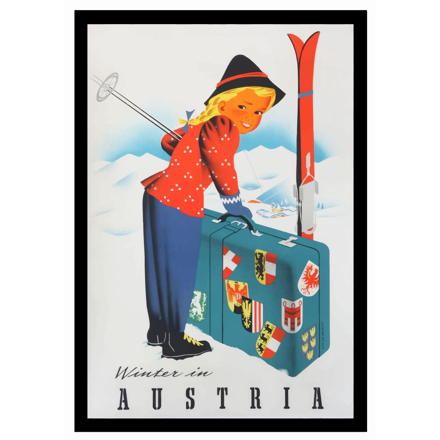 Vintage Travel Poster Austria V2