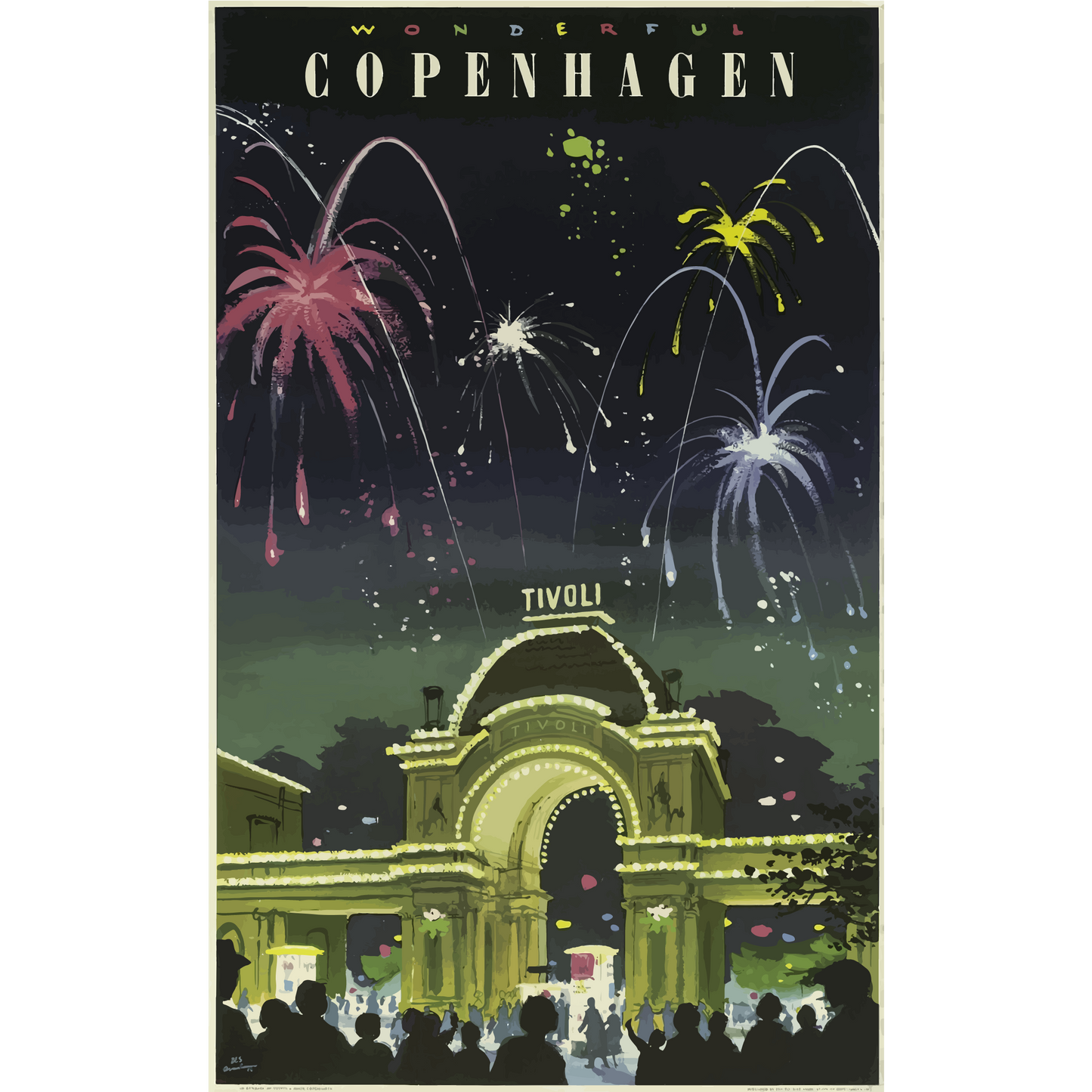 Vintage Travel Poster Copenhagen