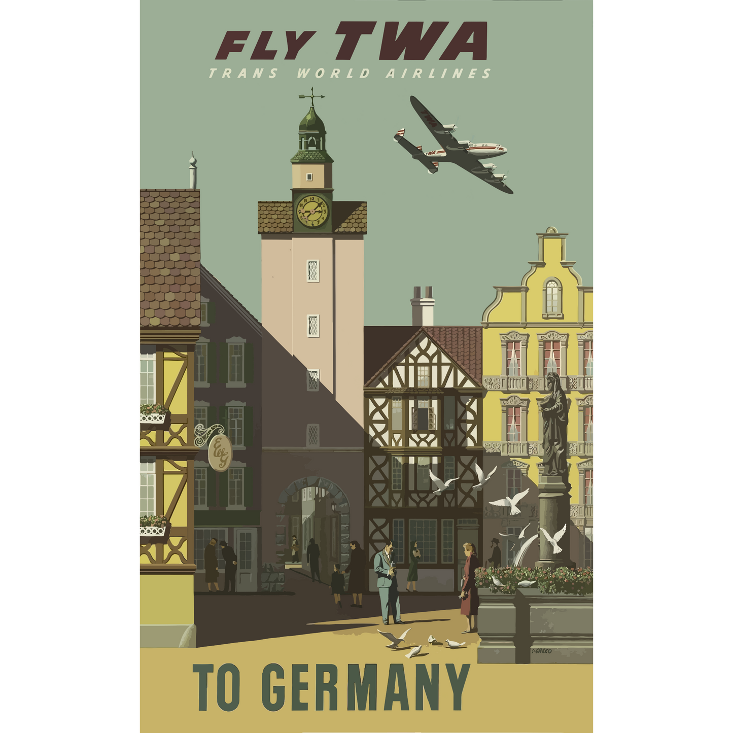 Vintage Travel Poster Germany