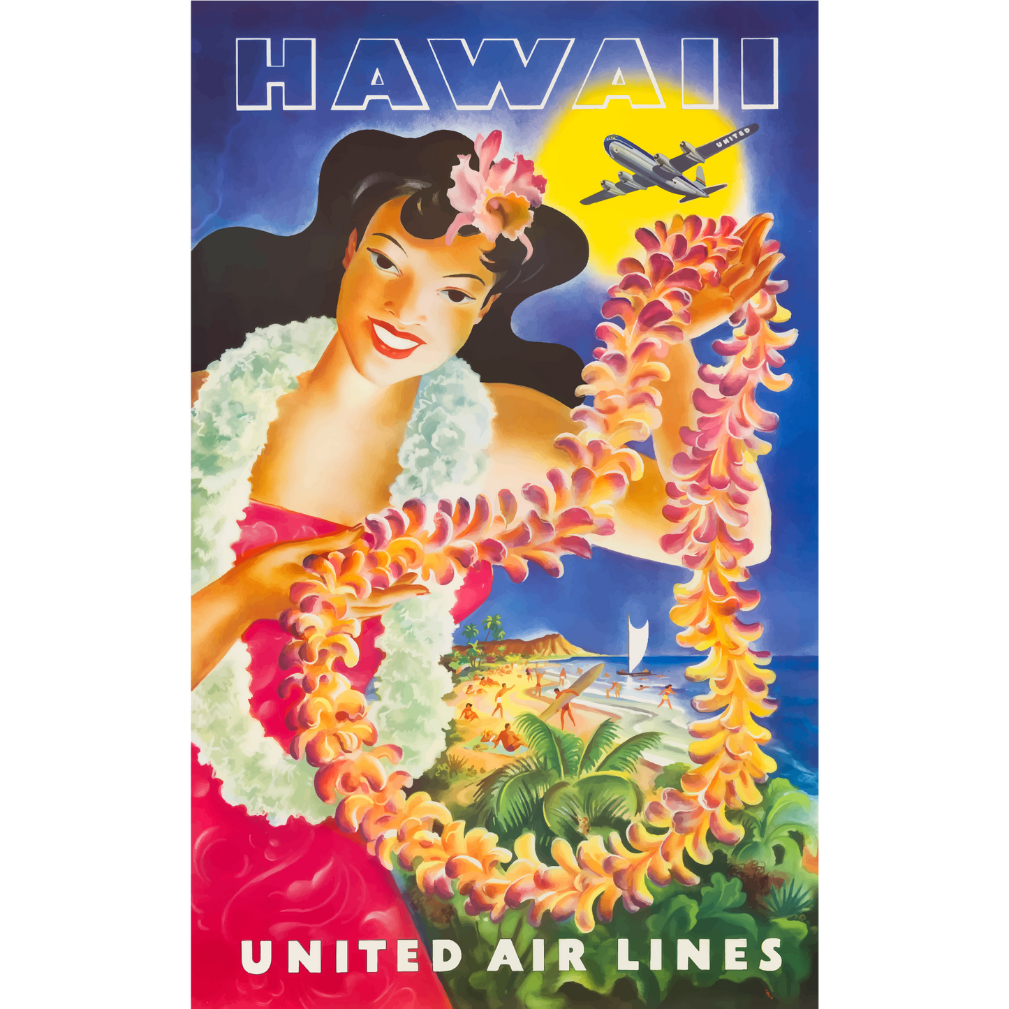 Vintage Travel Poster Hawaii