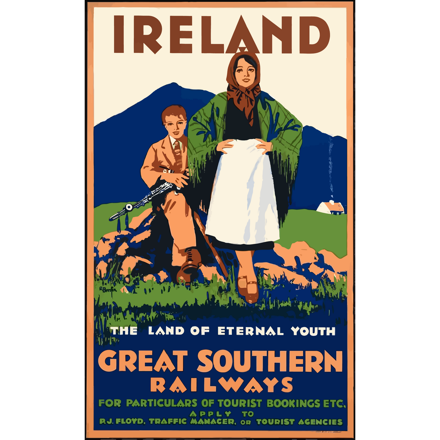 Vintage Travel Poster Ireland