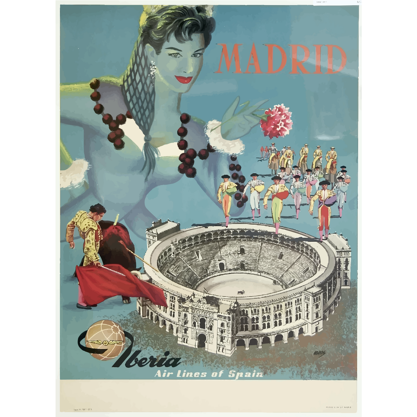 Vintage Travel Poster Madrid