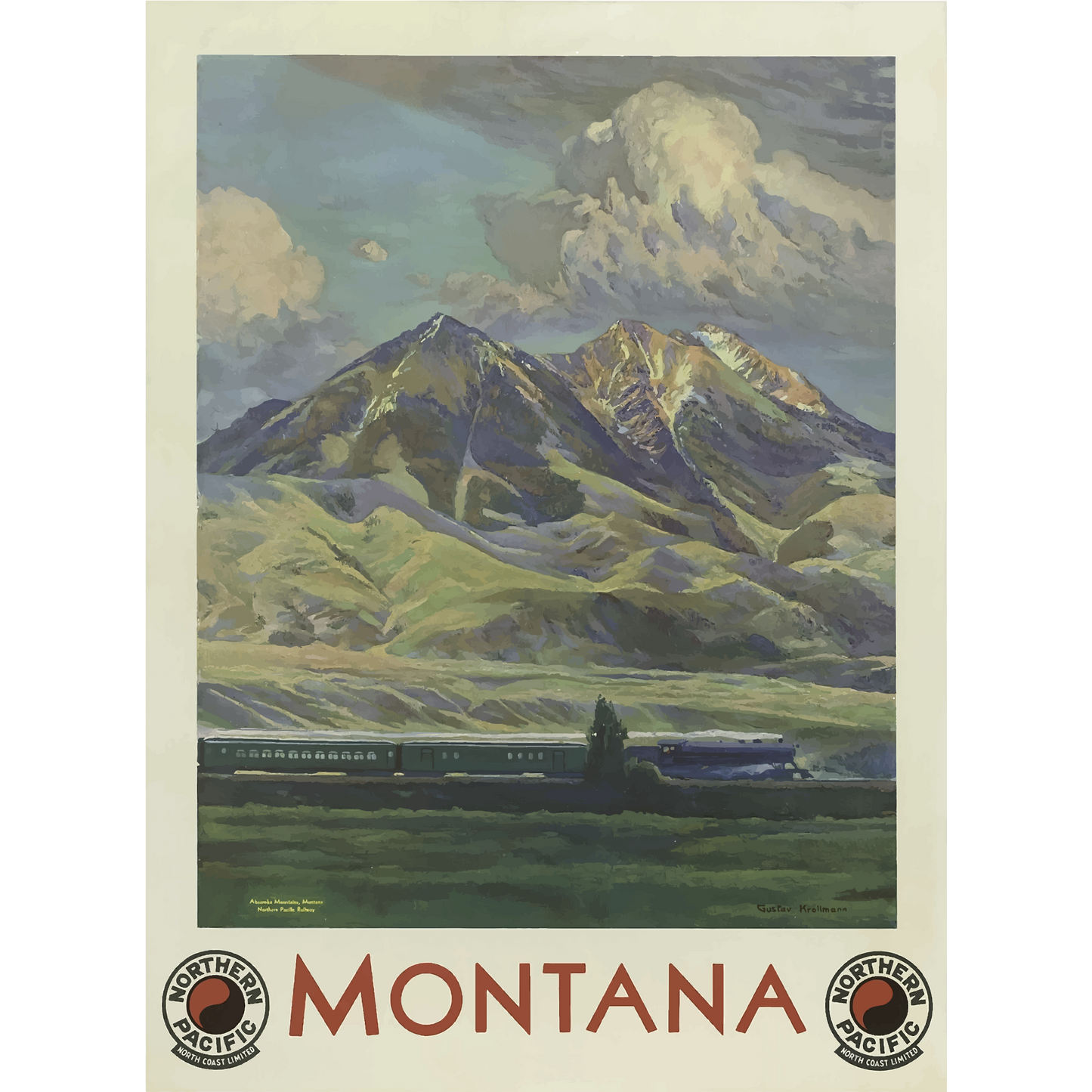 Vintage Travel Poster Montana
