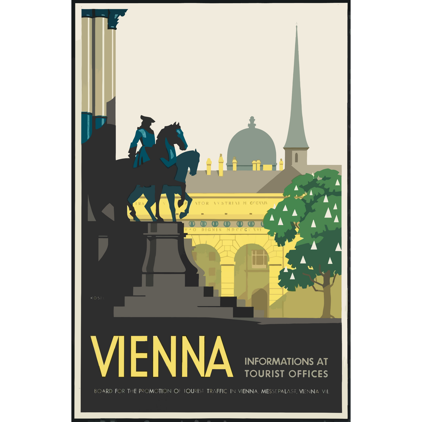 Vintage Travel Poster Vienna