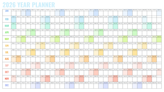 2026 Year Planner