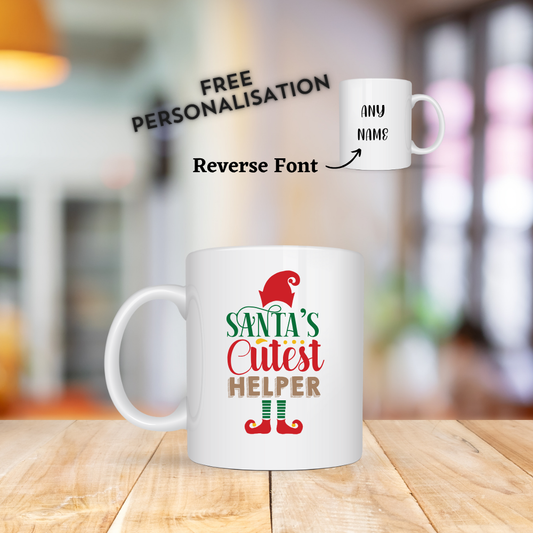 Santa's Cutest Helper Christmas Mug