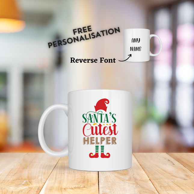 Santa's Cutest Helper Christmas Mug