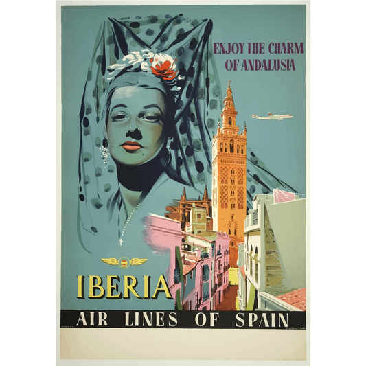 Vintage Travel Poster Andalusia Spain
