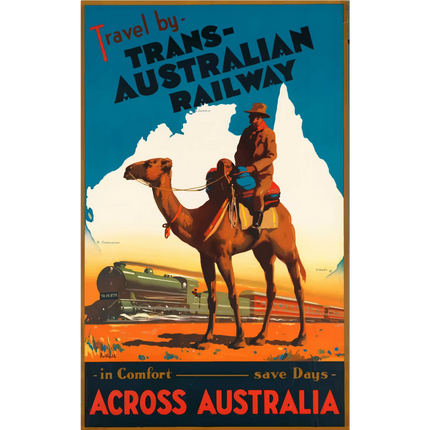 Vintage Travel Poster Australia