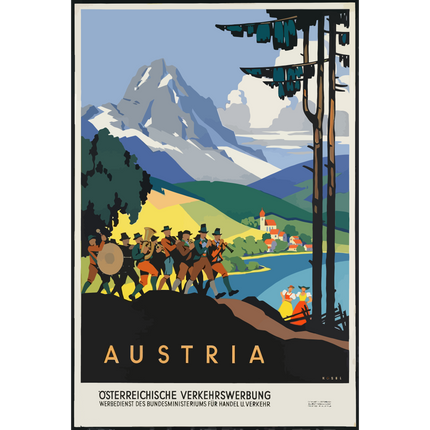 Vintage Travel Poster Austria