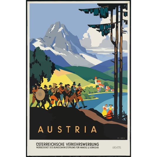 Vintage Travel Poster Austria
