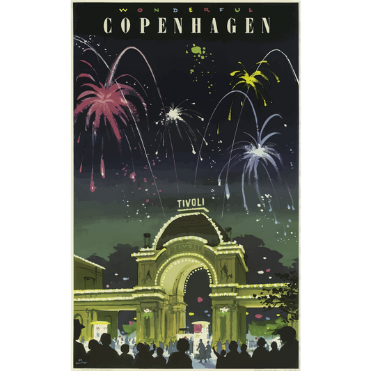 Vintage Travel Poster Copenhagen