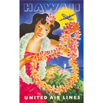 Vintage Travel Poster Hawaii