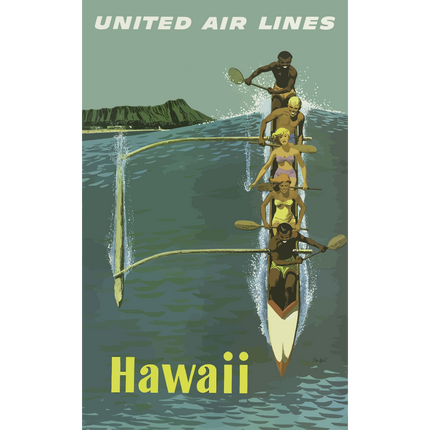 Vintage Travel Poster Hawaii V2