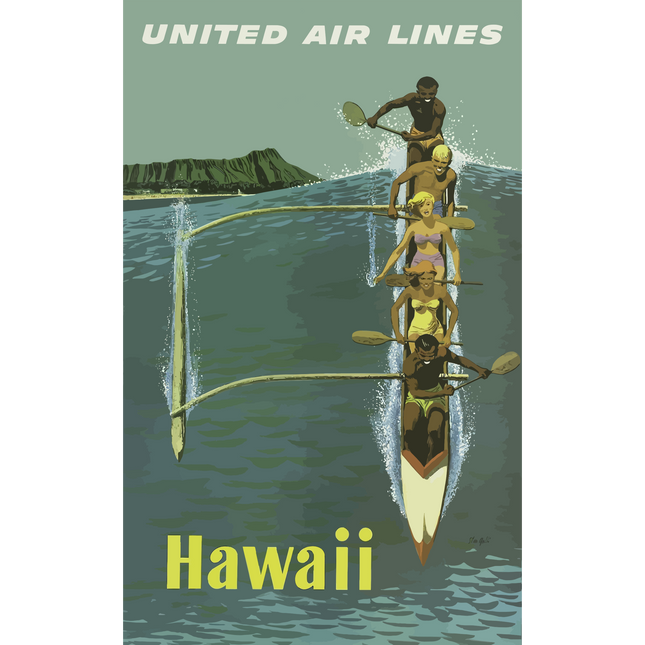 Vintage Travel Poster Hawaii V2