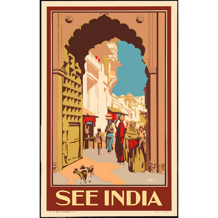 Vintage Travel Poster India
