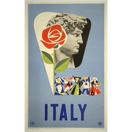 Vintage Travel Poster Italy V2