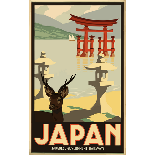 Vintage Travel Poster Japan V2