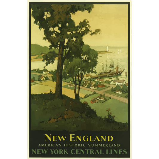 Vintage Travel Poster New England USA