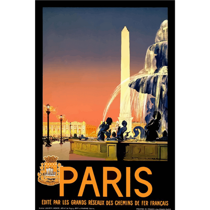 Vintage Travel Poster Paris