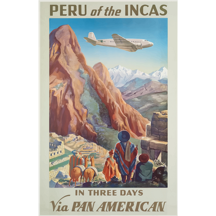 Vintage Travel Poster Peru
