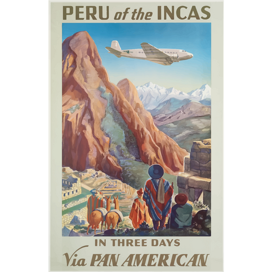 Vintage Travel Poster Peru