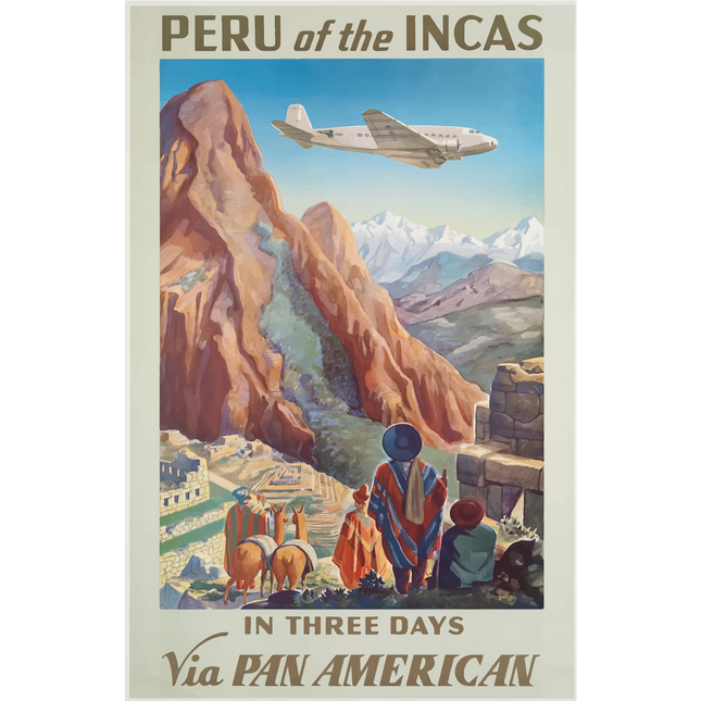 Vintage Travel Poster Peru