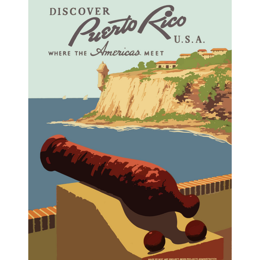 Vintage Travel Poster Puerto Rico V2