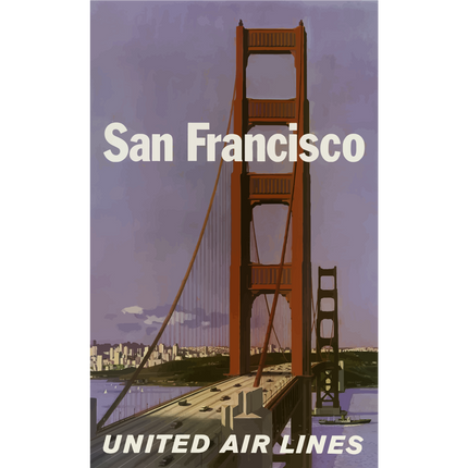 Vintage Travel Poster San Francisco V2
