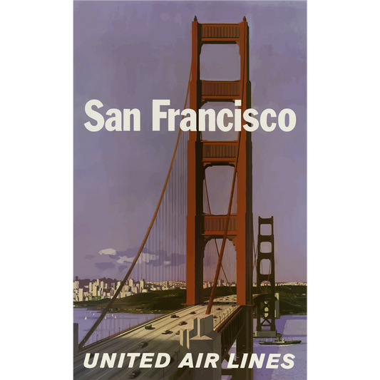 Vintage Travel Poster San Francisco V2