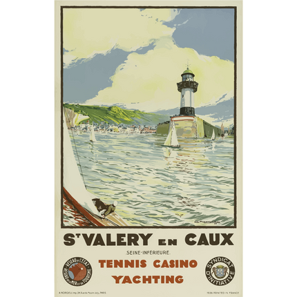 Vintage Travel Poster St Valery En Caux France