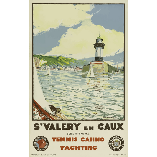 Vintage Travel Poster St Valery En Caux France