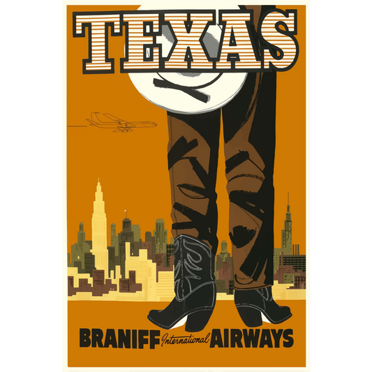 Vintage Travel Poster Texas USA