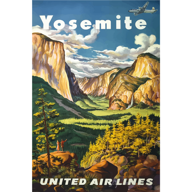 Vintage Travel Poster Yosemite National Park